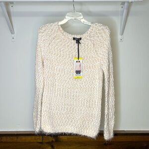 NWT Buffalo David Bitton Peach & White Eyelash Sweater- S